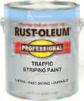 R U S T - O L E U M P R O F E S S I O N A L Outdoor Level Brush -Top Coats & Primer Gallon Standard Metal glass and, Semi- in Black & White, in Black & White 5-9 hrs. After 24 hrs.