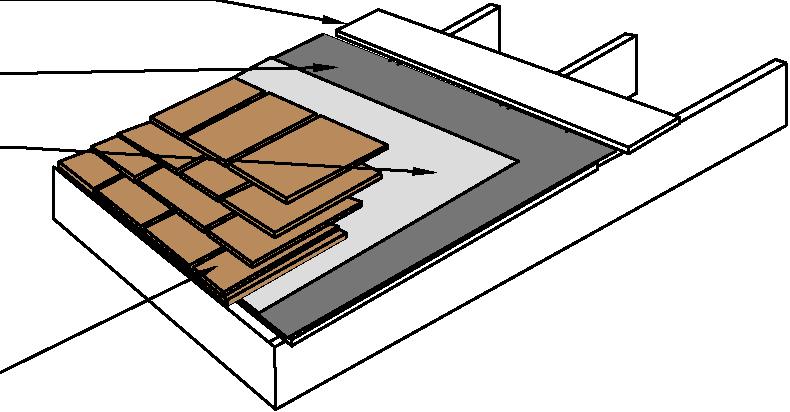 Detail E Class A Fire Rated Roof System SOLID OR SPACED SHEATHING 1/2"