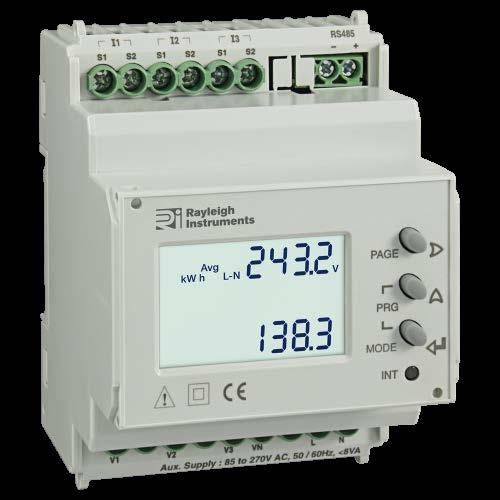 No. : xxxx/xxxxxxx) Simple programming and operation Auto and manual page scrolling Product Description Displayed Parameters The RI-F140 is a MID approved DIN rail mounted multifunction energy meter.