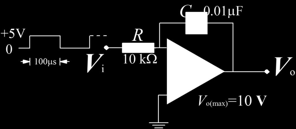 Op-Amp Integrator Example: (a) (b) Determine the rate of change of
