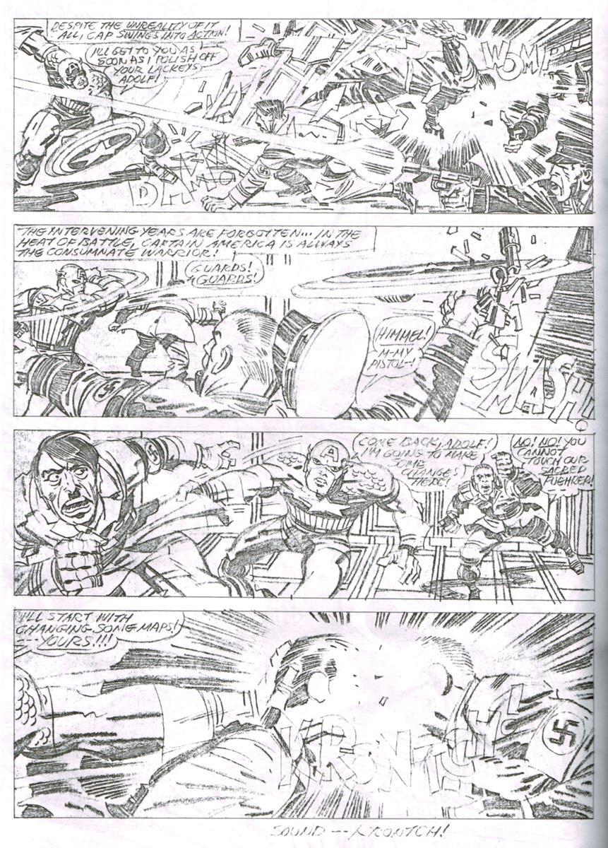 Figure 1.29: Pencil page by Jack Kirby of his 1970s run on Captain America.