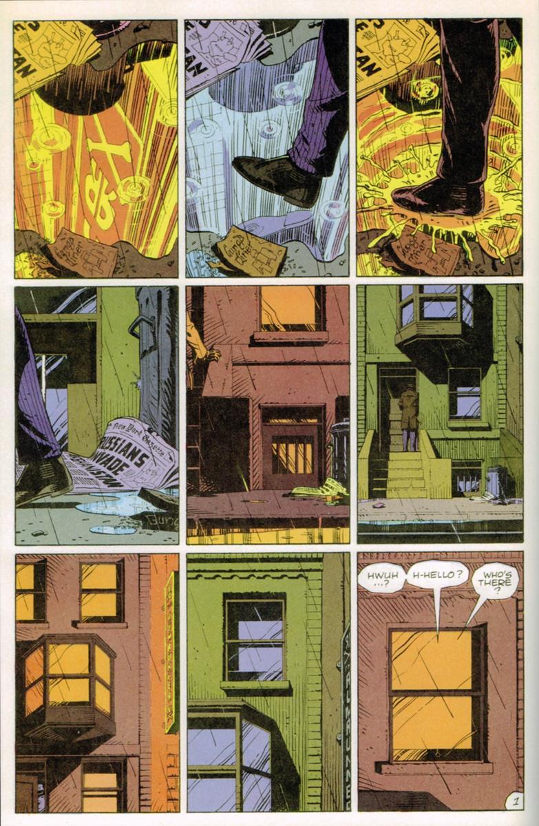 Figure 1.55: An example of John Higgins s unique colour palette for the Watchmen series (circa 1987).
