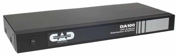 DA100 Distribution Amplifier The DA100 is an antenna distribution amplifier for the CAD Audio WX100 wireless receiver.