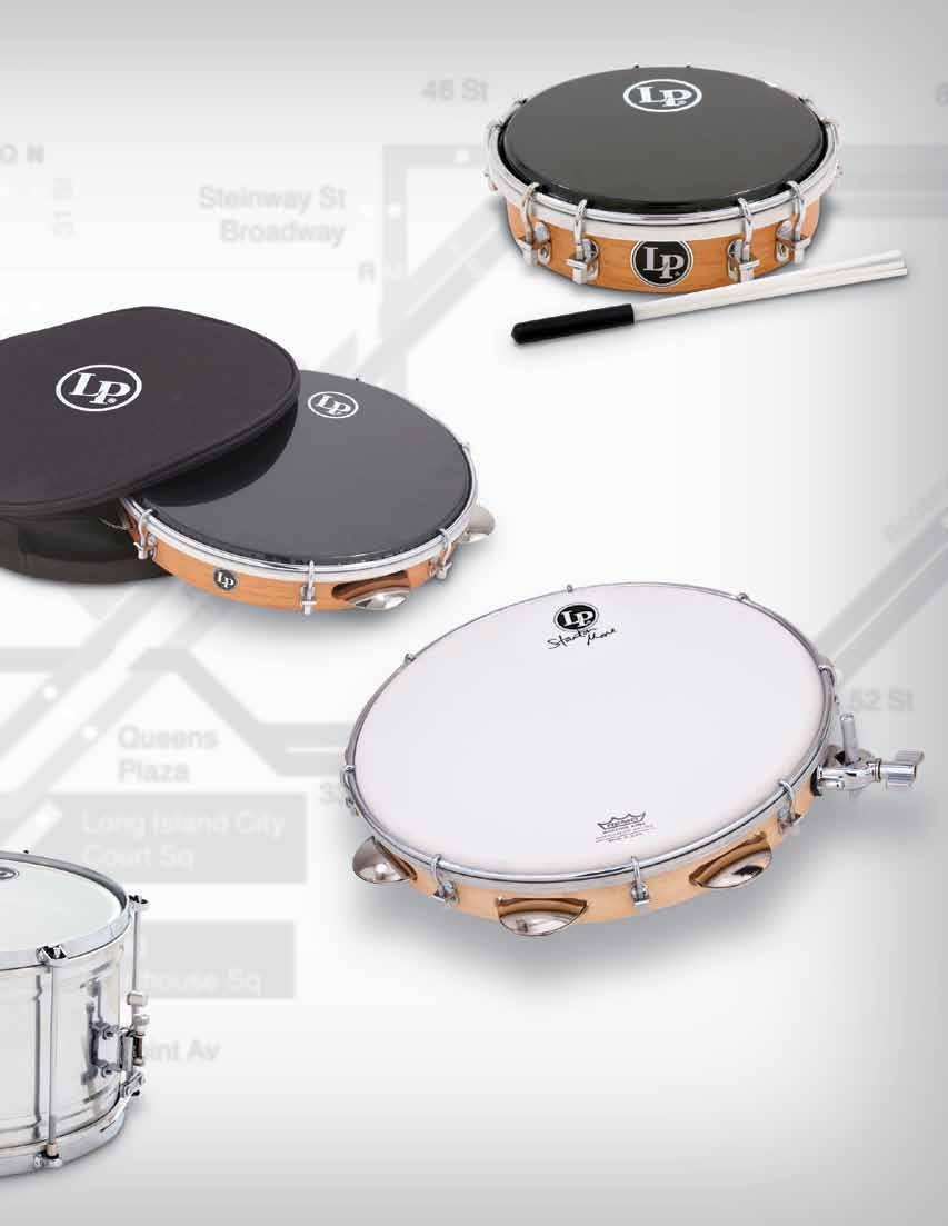 LP Pandeiro Available in both 10-inch and 12-inch diameters, this fully tunable pandeiro has an evenly balanced head and traditional jingle sound.