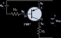 (Note: Arrow defines the emitter and conventional current flow, "in" for a PNP transistor.) The construction and terminal voltages for an NPN transistor are shown above.