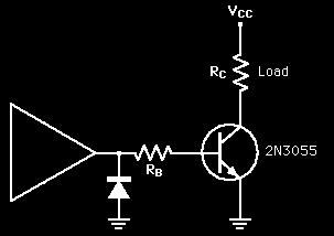 Transistor Switch Example Op-Amp Switching If an op-amp is used instead of a mechanical switch to operate a transistor