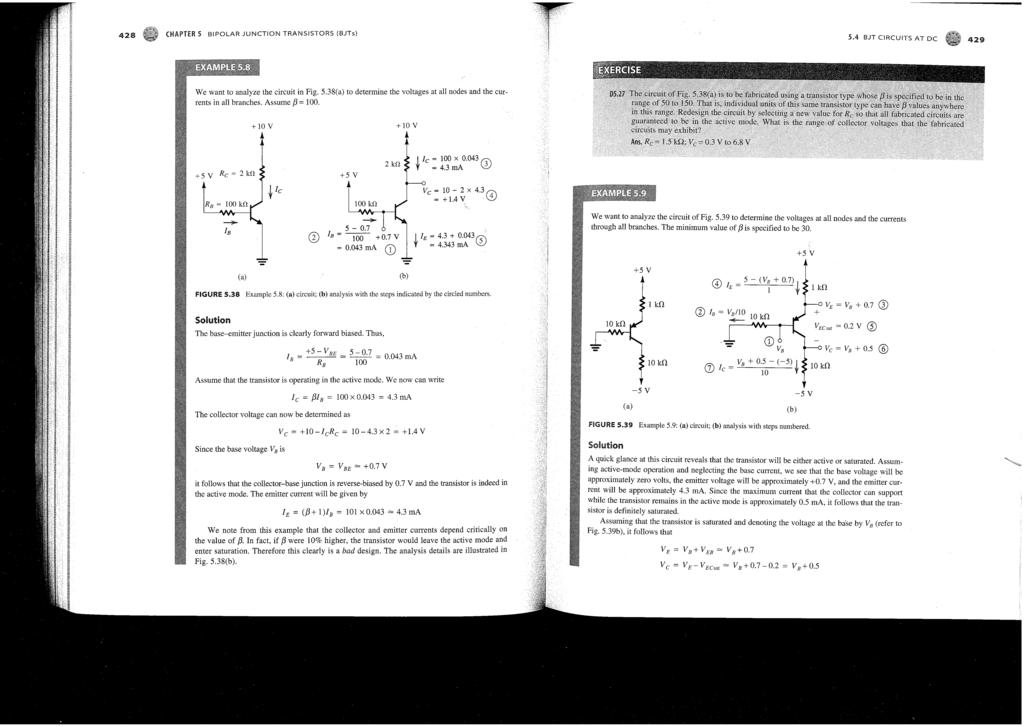 7 8 D analysis of JT circuits D analysis of JT circuits x: Determine all node voltage