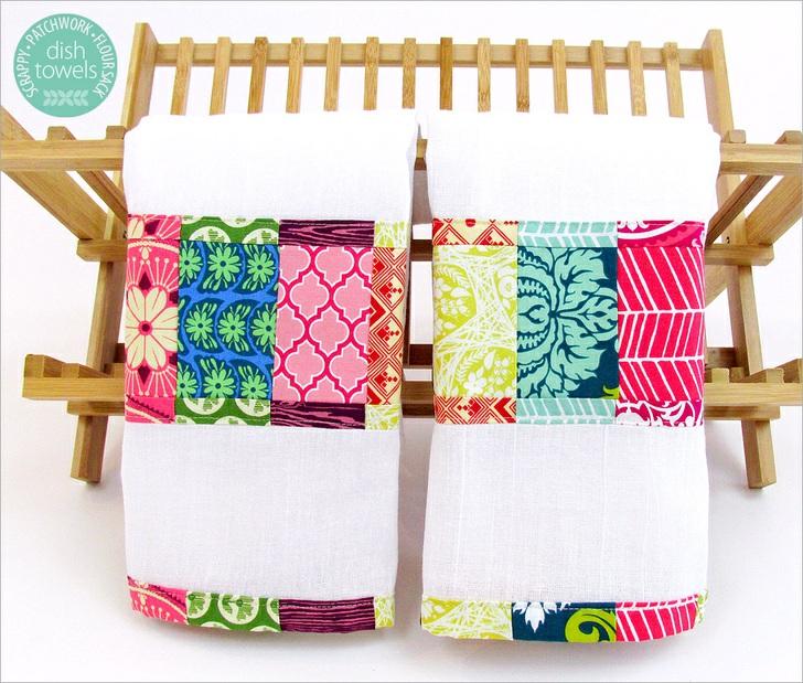 Published on Sew4Home Scrappy Patchwork Flour Sack Dish Towels Editor: Liz Johnson Monday, 26 December 2016 1:00 If one of your New Year s Resolutions is to do a better job using up the fabric you