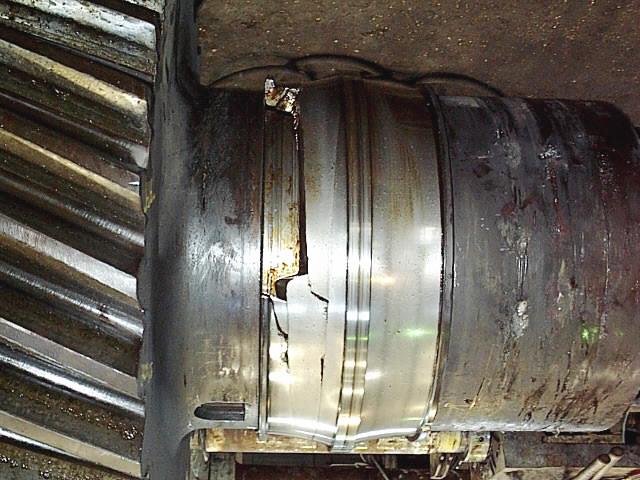 Picture of the defective bearing with a