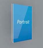 Easy access pockets Portrait and landscape pockets in clear acrylic, available in a wide range of sizes.