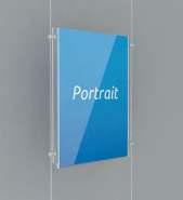 Portrait pockets - A2, A1 and A0 are supplied with top clip as standard - Sizes A5 and A4 are 2mm thick acrylic, all others are 3mm