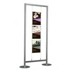 Freestanding units Freestyle frame - flat profile upright Freestyle frames are lightweight satin silver aluminium units ideal for use on exhibition stands, conferences and reception areas - combine
