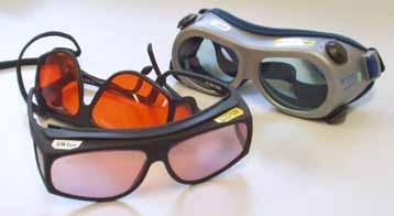 Laser eye-wear Needs to have the correct OD at the correct wavelengths in order to work This should determined by a qualified laser safety professional so as to ensre any exposure will be attenuated