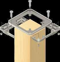 (Figure A) 2 Attach the 2 piece post wrap trim base to the underside (the side without the raised edge) of the flat base component using four