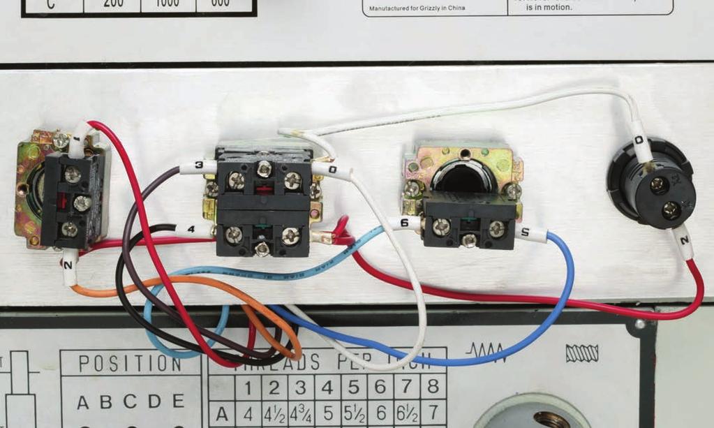 Control panel wiring. Model G4003G (Mfd.