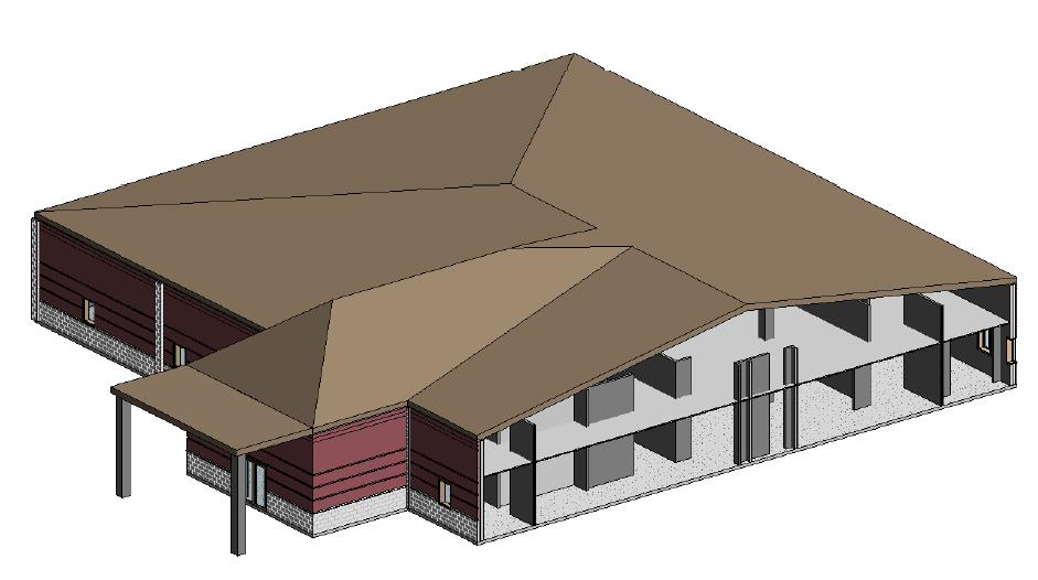 Figure 1.1: Revit Architectural (West Side) Figure 1.