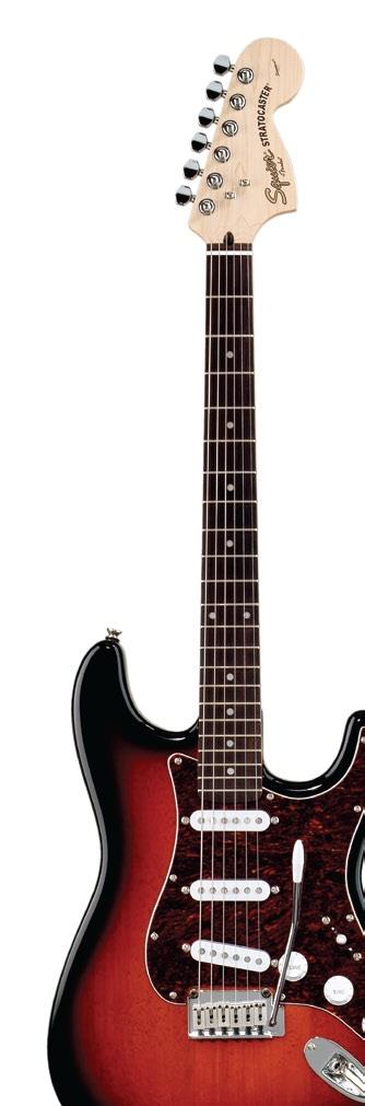 Playerfriendly features like a 22-fret fingerboard and a slimmer neck make for easier playing and chokefree bends. Plus, AlNiCo single-coil pickups provide plenty of punch!