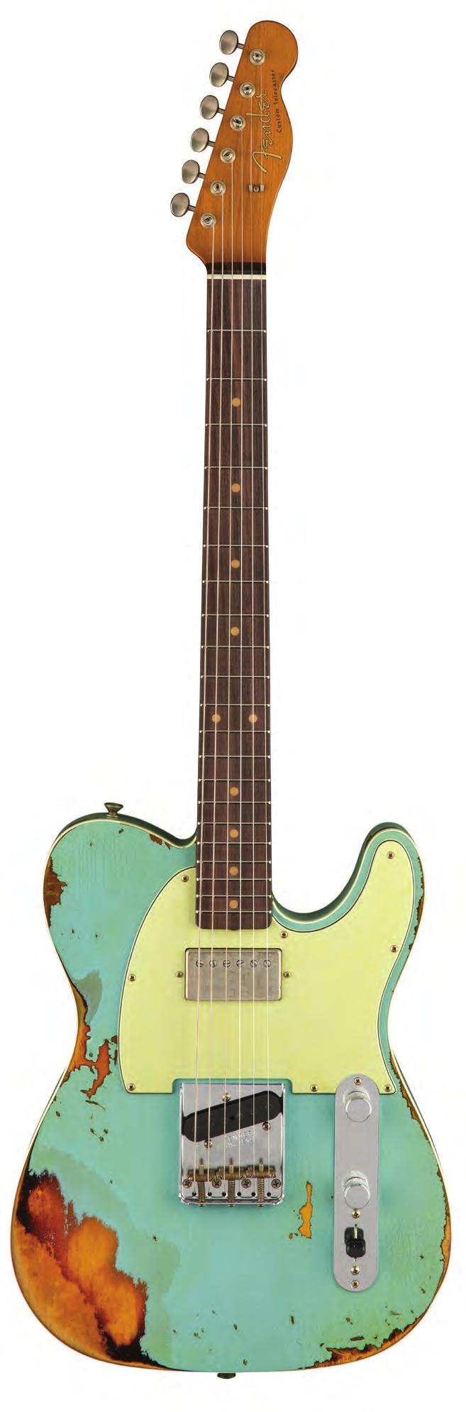 Limited Edition 923-5000-XXX LTD TOMATILLO STRATOCASTER - JOURNEYMAN RELIC Journeyman Relic Flash Coat Lacquer Finish; 2-Piece Select Alder Body; 1-Piece Tinted AA Flame Quartersawn Maple Neck with