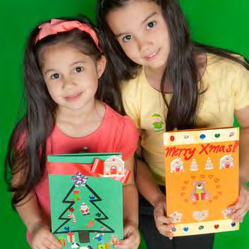 Kids will love decorating their own Christmas tree decoration with self-adhesive foam pieces.