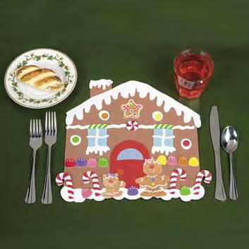 Gingerbread Place Mats Create a little Christmas meal time magic!