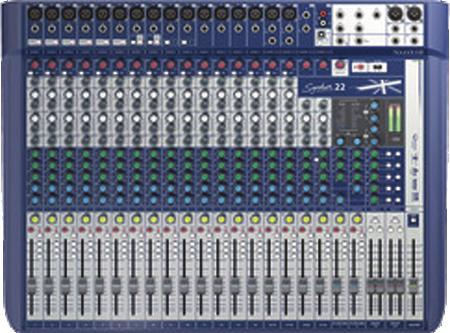They employ Soundcraft s Sapphyre Assymetric EQ for perfectly equalizing every vocal and instrumental element in a mix with unmistakable musicality, plus the GB Series audio routing technology.