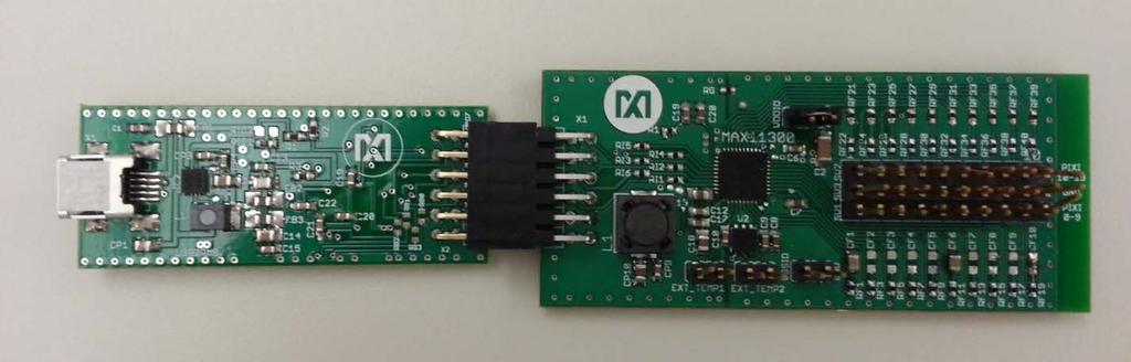 THE MUNICH BOARD (USB2PMB1) Pmod CONNECTORS VDDIO PROVIDES ON-BOARD +12V TO AVDD OF THE MAX11300. FOR BEST PERFORMANCE, USE +12.5V EXTERNAL POWER SUPPLY.