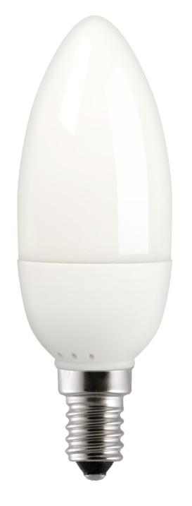 GE Lighting Candle 6,000 hours DATA SHEET Compact Fluorescent Lamps Integrated 5W, 7W, 9W and 11W Product information The 6,000 hours CFL candle lamps