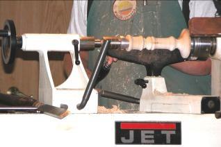 The first was very simple and showed three different ways to hold wood on the lathe; between centers,
