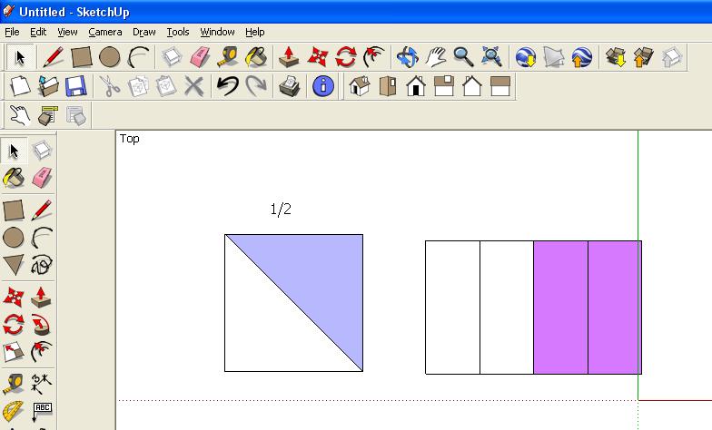 Page3 Click on the rectangle tool again This time draw a rectangle and divide it into 4 equal parts.