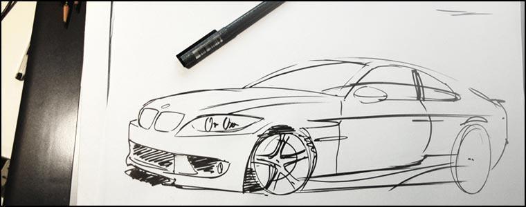 TRADITIONAL SKETCH RENDERING www.lugnegarddesign.com I will begin by introducing myself. My name is Mikael Lugnegård and I'm a Swedish designer, currently working in the automotive industry.