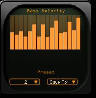 The Synth Panel The Bass element has several bass sounds to choose from, which are triggered by a simple step sequencer.