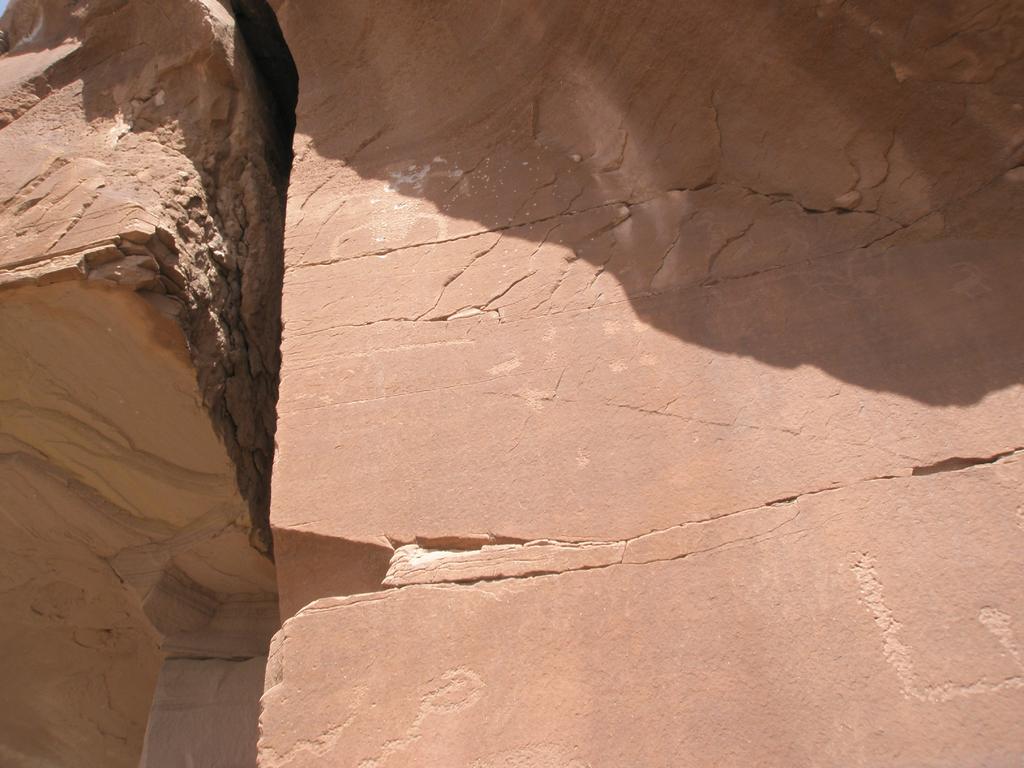 petroglyphs were made during the early Anasazi Basketmaker period (before the introduction of pottery). That means that these petroglyphs had been here for around 2000 years.