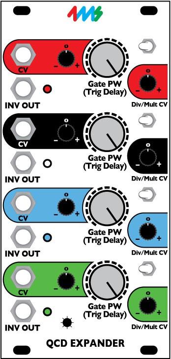 QCD Expander from 4ms Company Eurorack Module User Manual The QCD Expander from 4ms Company is an expansion module for the Quad Clock Distributor (QCD).