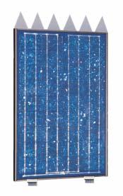 COMPRISING: Single 40W solar panel Mounting frame complete with anti-bird spikes Solar