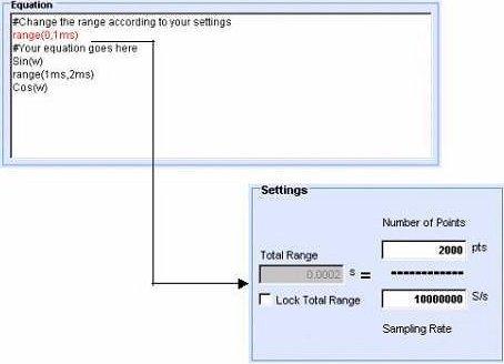 How to... If the total range defined in the equation is less than the total range in Settings, the equation will fail to compile. The output pane will display a message and the error.