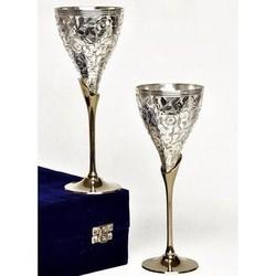 Glass Silver Plated Table Decor