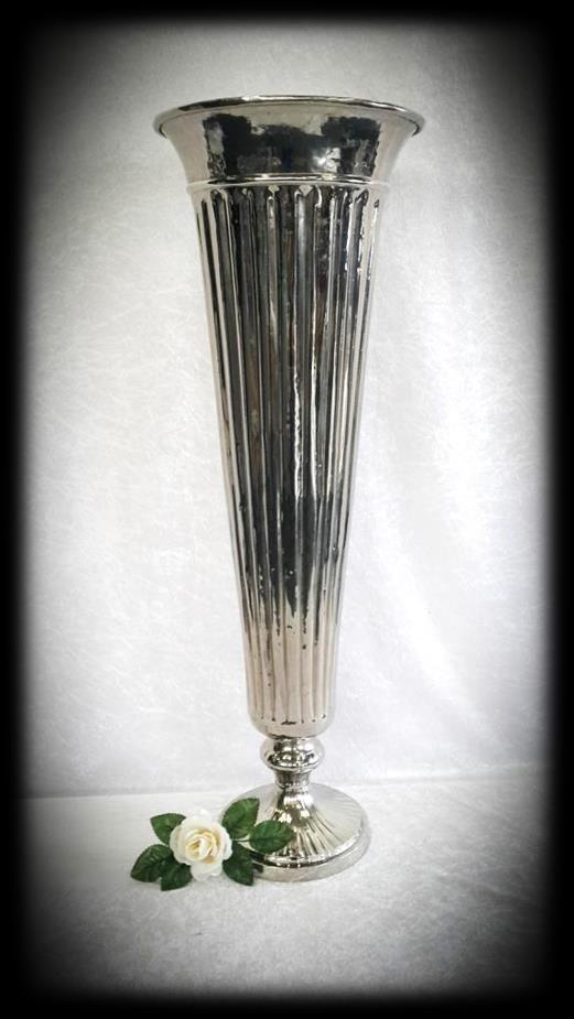 Rectangle Silver Vase - 10cm H,