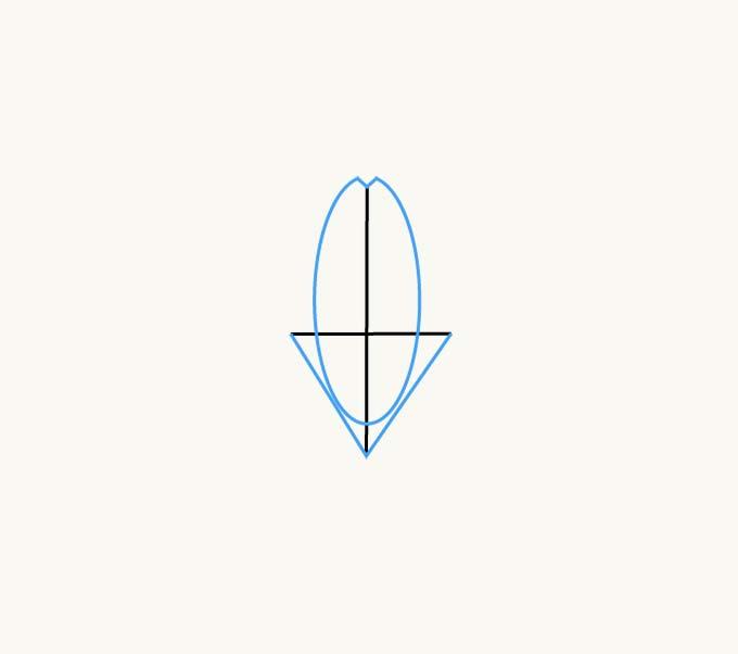 Step-by-step Instructions for Spiderman s Logo Begin by drawing a set of perpendicular lines. The vertical line should be longer than the horizontal line.