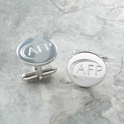 AFP-15 Sterling Silver Cuff Links 3 /4" diameter, polished sterling silver