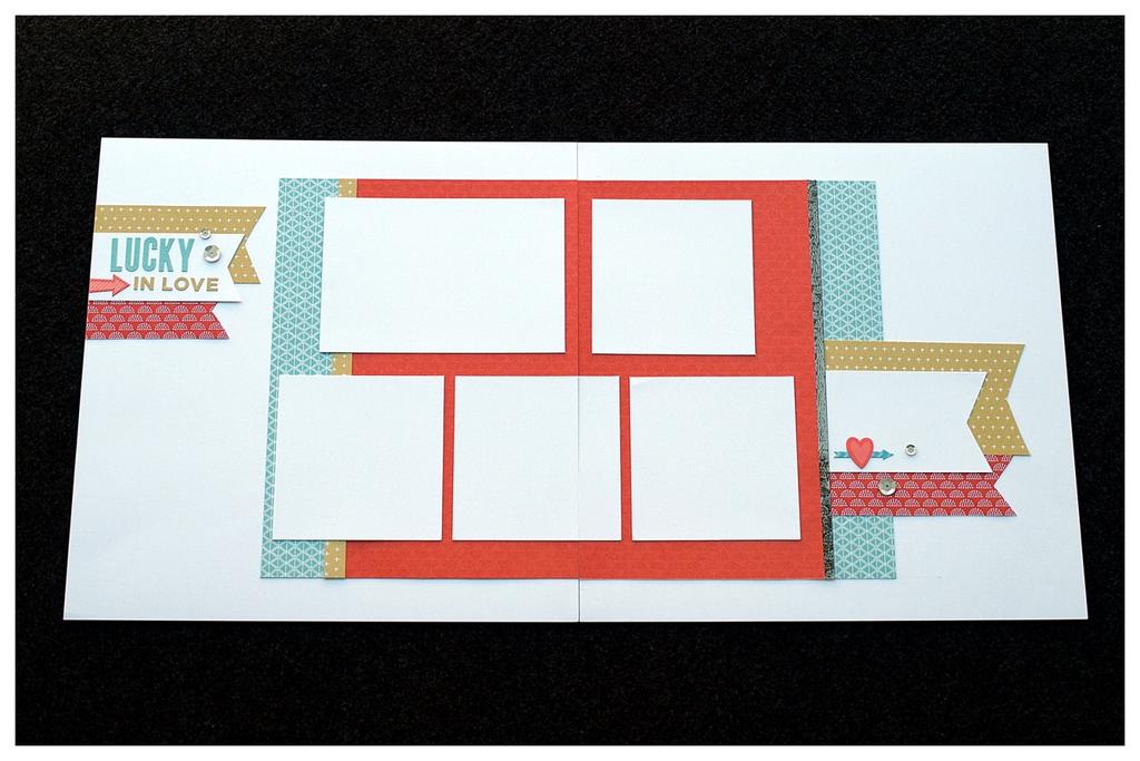 Layout #10 Photo Sizes: 1x - 6 x 4 4x - 4 x 4 Add title to the 1 ¾ x 4 size piece of White Daisy Cardstock then cut dovetail/wedge into one end before adhering to page Cut dovetail/wedges into one