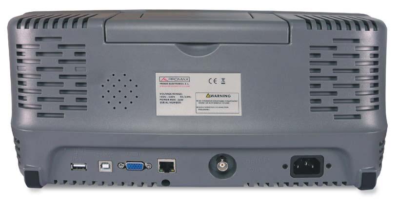 2.1.2 Rear Panel Figure 2. Rear Panel. USB Host port: It is used to transfer data when external USB equipment connects to the oscilloscope regarded as "host device".