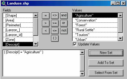 shp Query to get agriculture site Open the Theme menu and choose Query.