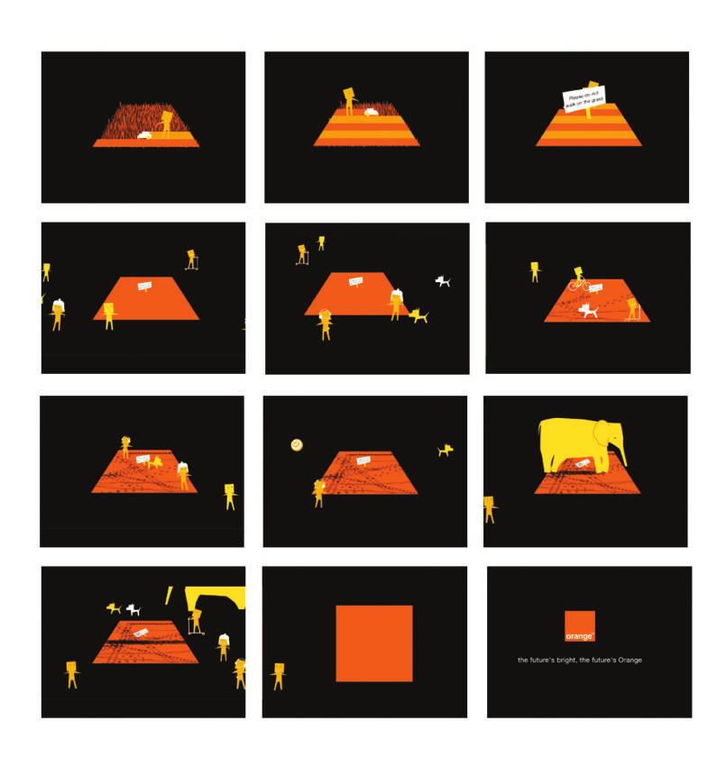 3 personality 3.1 good examples brand guidelines animation Brief: To explain the importance of following the Orange identity guidelines.