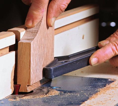 The lapped dovetail rests securely on the mating piece (above), making it easy to