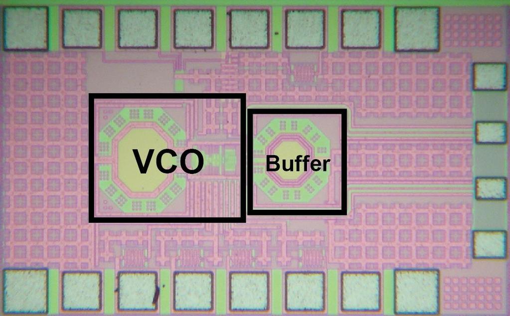 Chip Die Photo 65nm CMOS Process VCO