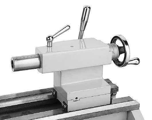 OPERATION For Machines Mfd. Since 02/16 Tailstock The tailstock is typically used to support long workpieces at the side opposite the spindle, using a live or dead center.