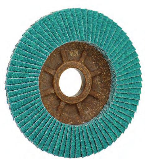 The PLANTEX high-tech compound is becoming the standard flap disc for many companies. The backing plate is made of hemp fiber and can be trimmed completely.