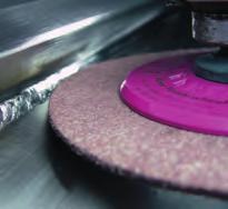 impregnated with foam. This special process allows considerably more abrasive material to be used than on conventionally wound "unitized wheels and discs.