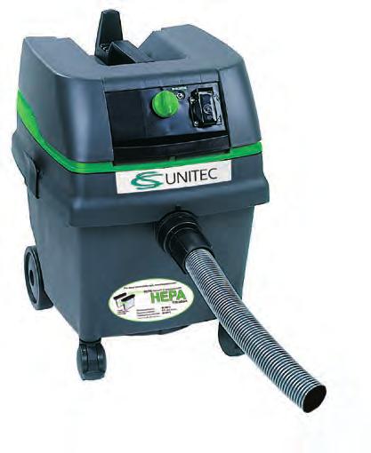 Dust Collection Vacuums with HEPA Filtration CS Unitec s dust extraction vacuums offer strong 130 CFM air flow and an electromagnetic pulse filter