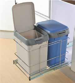 PULL OUT WASTE BIN For 400mm Pull out cabinet Loading Capacity 40kg.